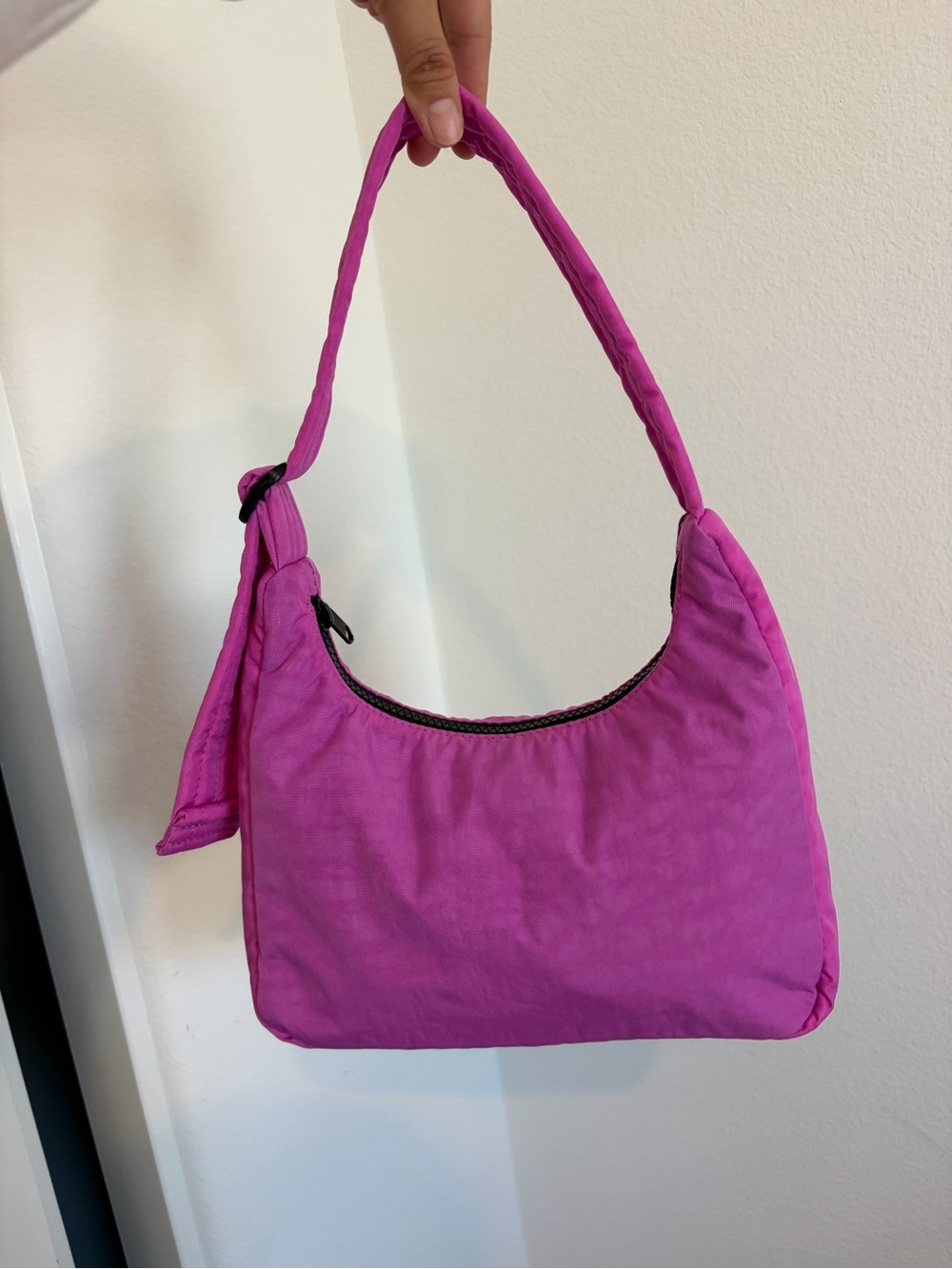 Fuchsia Shoulder Bag - Compact Everyday Hobo